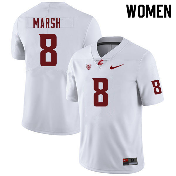 Women #8 Armani Marsh Washington Cougars College Football Jerseys Sale-White